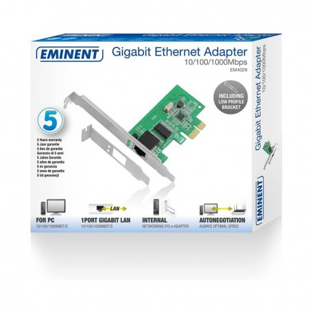 EMINENT GIGABIT ETHERNET ADAPTER PCI-EXPRESS